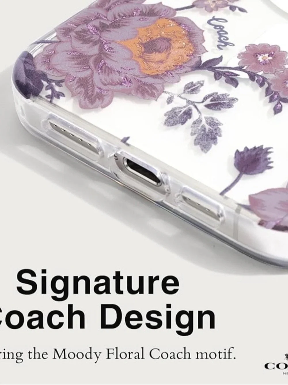 Coach iPhone 15 Pro Case, Compatible with MagSafe - Moody Floral